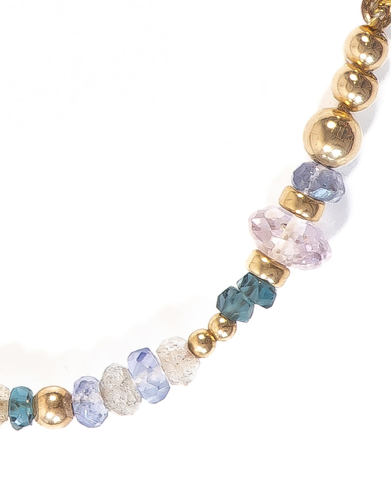 CLARA Tanzanite and London Topaz Gold Bracelet - Jitterbug Jewellery