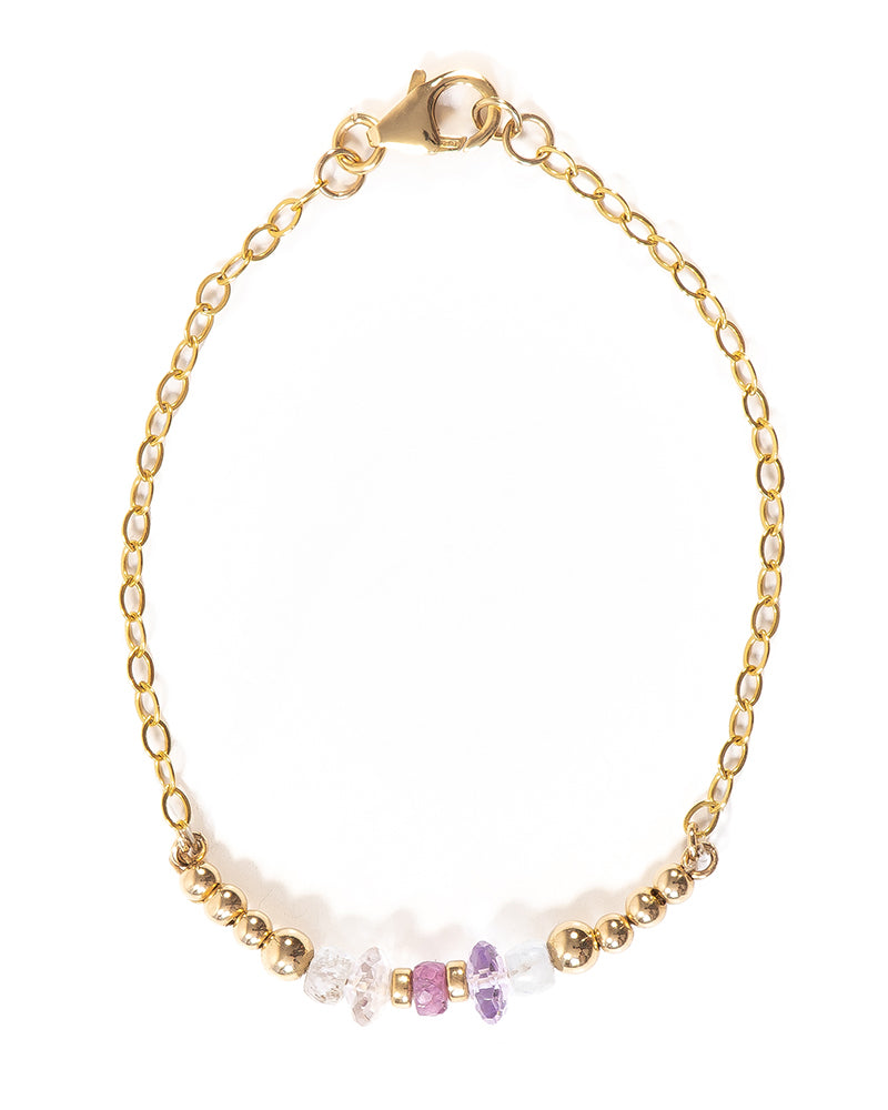 LULU Sapphire and Ametrine Gold Bracelet - Jitterbug Jewellery