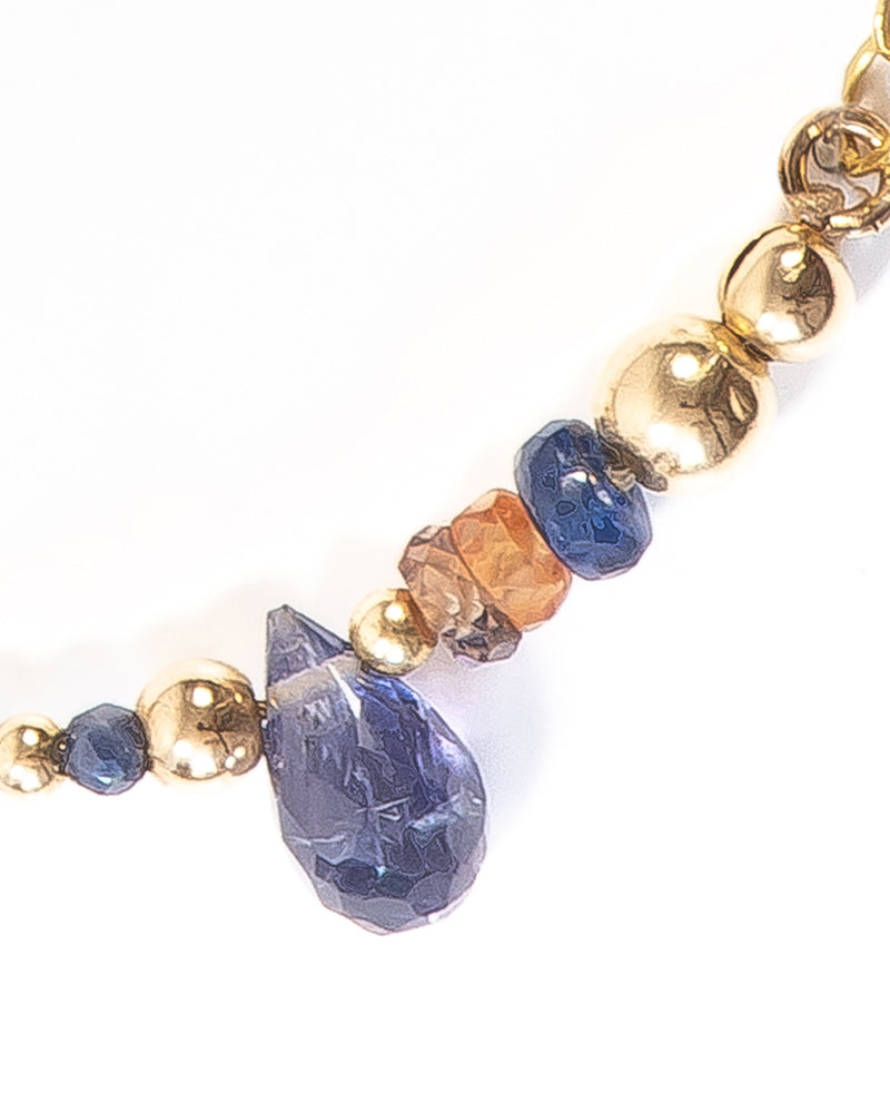 IZARA Sapphire and Kyanite Gold Bracelet - Jitterbug Jewellery