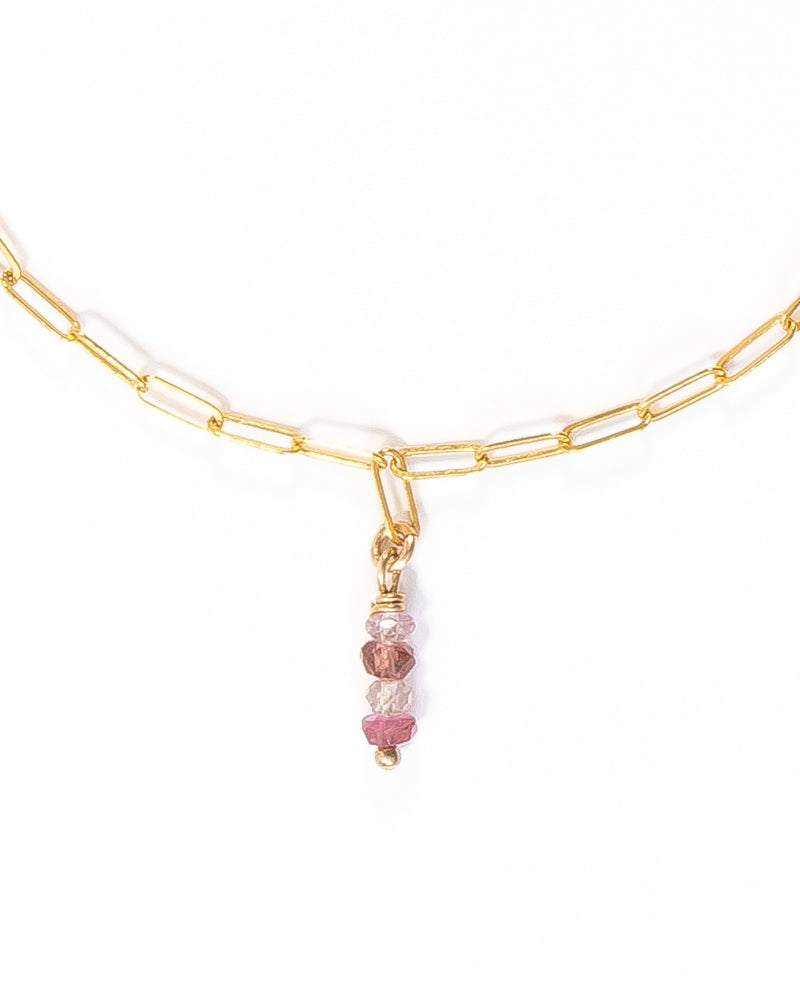 TABITHA Spinel and Tourmaline Gold Necklace - Jitterbug Jewellery