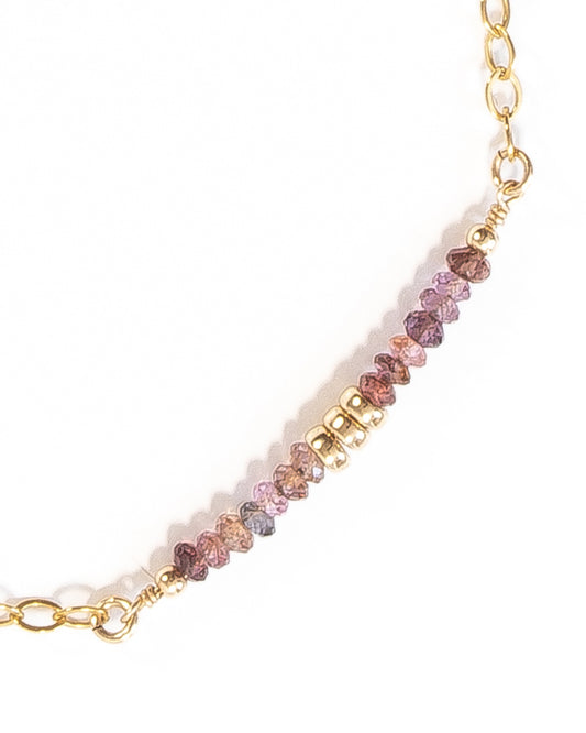 AMELIE Spinel Gold Necklace- Jitterbug Jewellery