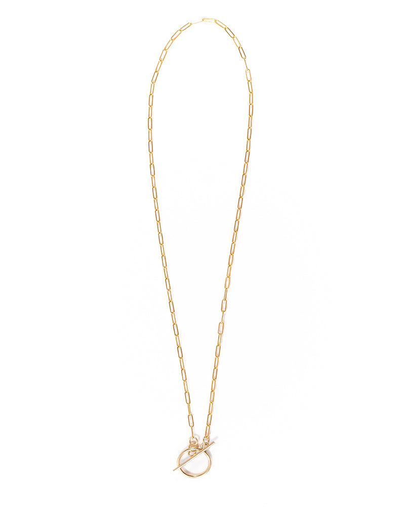 ARIA Gold Hoop & Bar Necklace - Jitterbug Jewellery