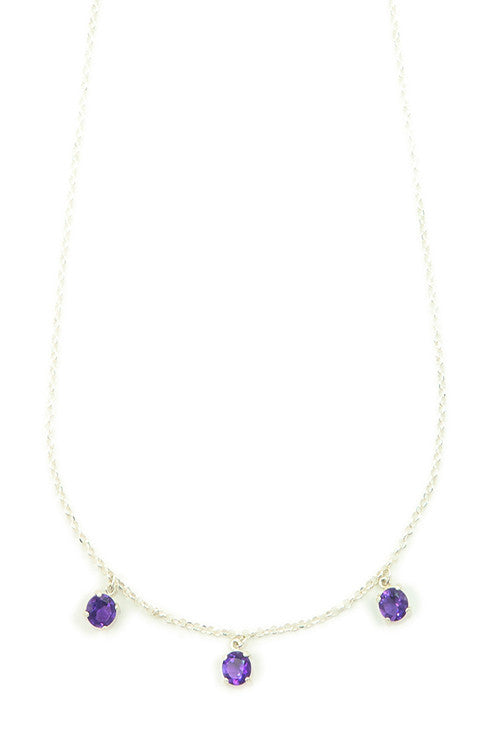 MAHARAJA Amethyst silver necklace